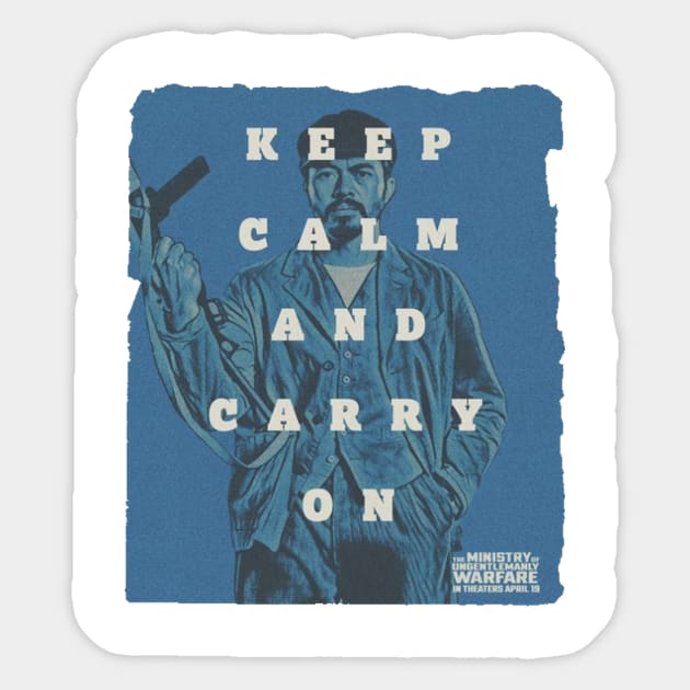 keep calm and carry on blue henry golding Sticker by Super-TS